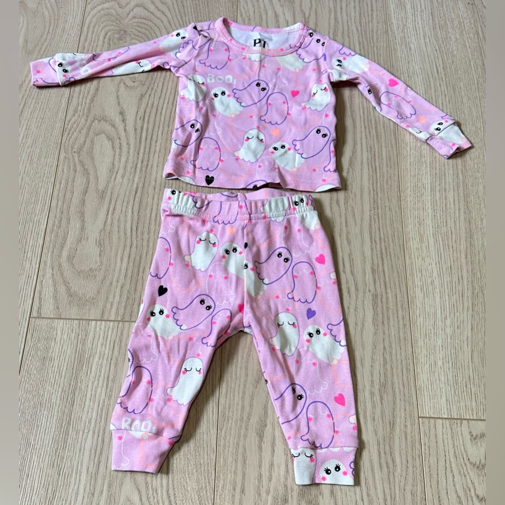The Children’s Place Baby Halloween Pink Ghost Pyjamas
